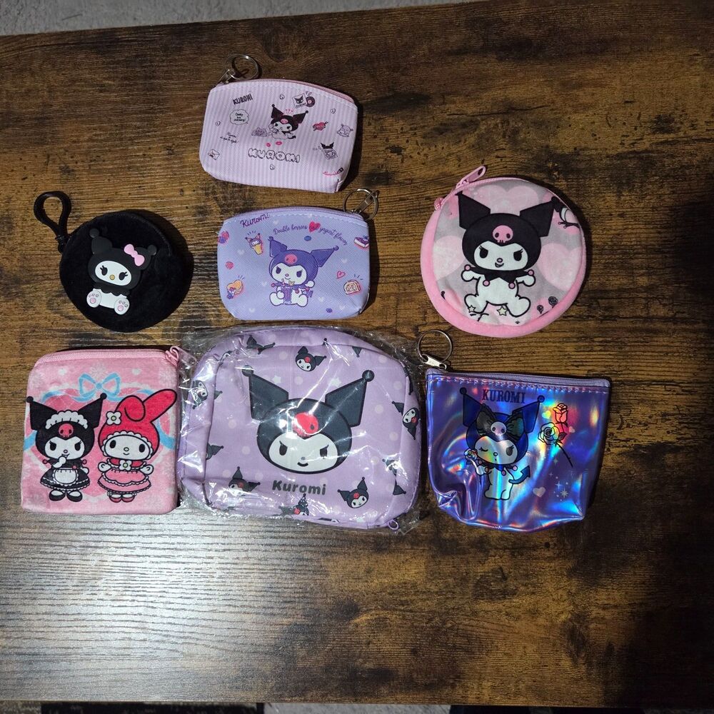 Kuromi set of pouches/purses